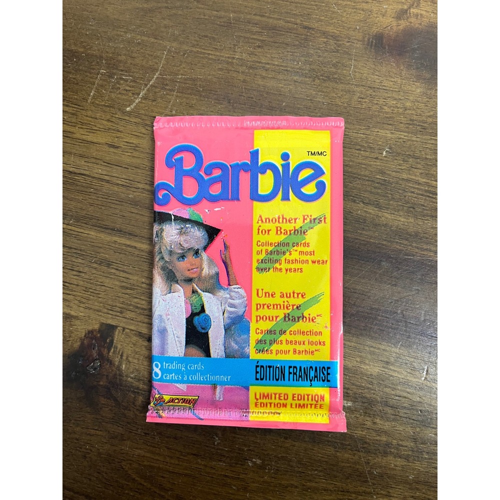 Vintage Barbie Trading Cards Pack Panini Limited Edition French Edition 8 Cards